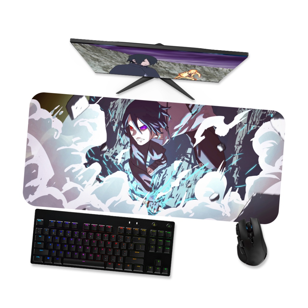Mouse Pad Gamer Grande  Naruto Sasuke Uchiha 4  90x40 80x40 60x40 70x30 45x40