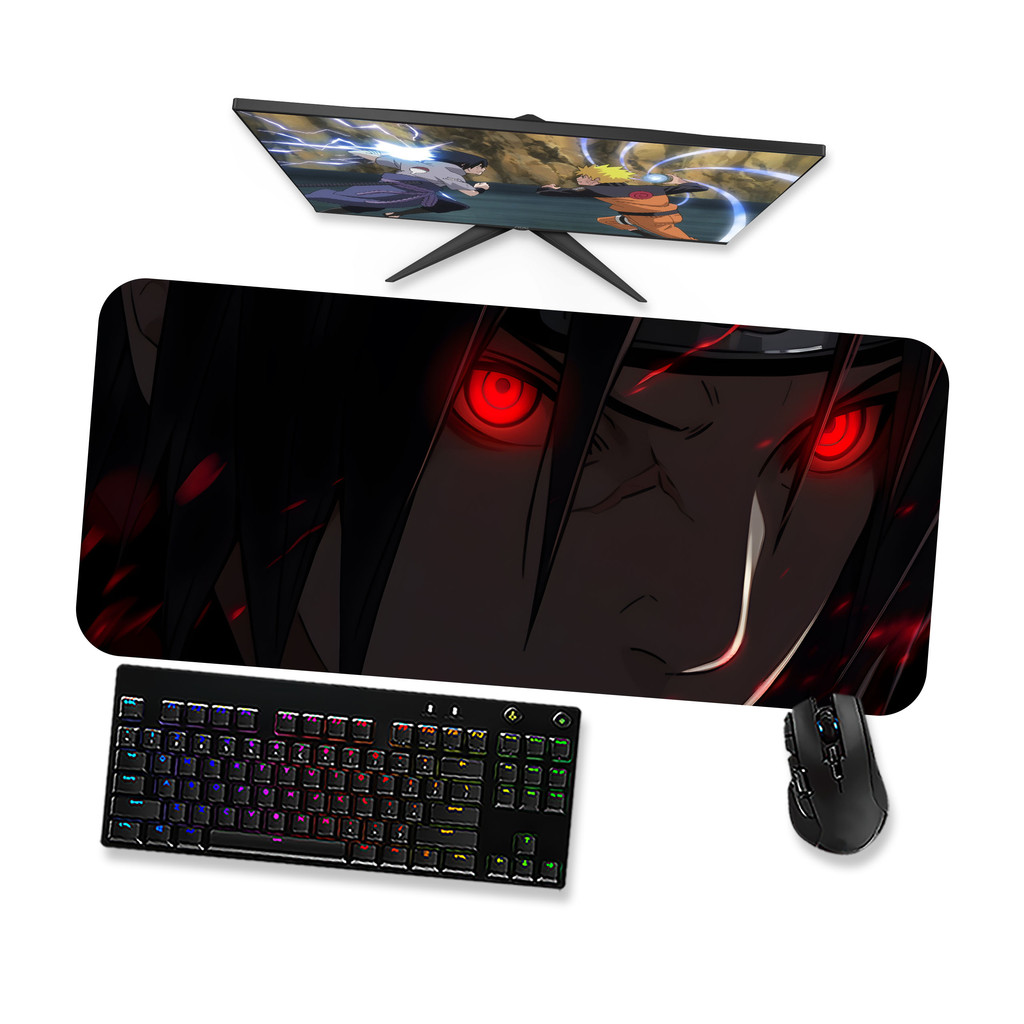 Mouse Pad Gamer Grande  Naruto Itachi Uchiha 5  90x40 80x40 60x40 70x30 45x40