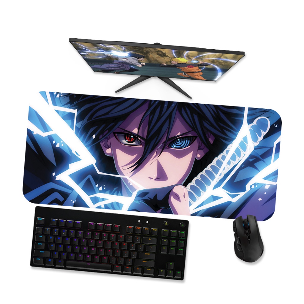 Mouse Pad Gamer Grande Naruto  Sasuke Uchiha 3 90x40 80x40 60x40 70x30 45x40