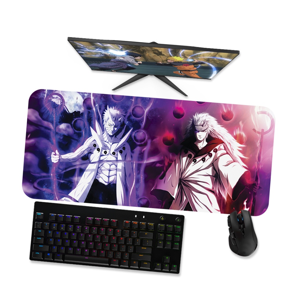 Mouse Pad Gamer Grande Naruto  Obito e Madara Uchiha 1 90x40 80x40 60x40 70x30 45x40