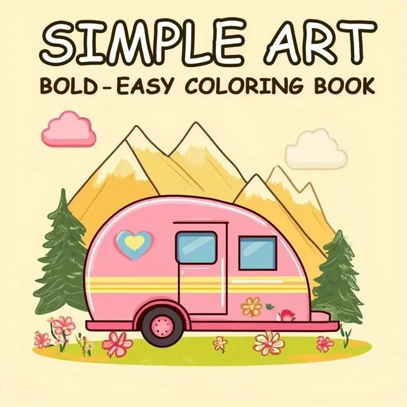Kit 40 Desenhos de Simple Art Para colorir (Folhas Soltas) A4