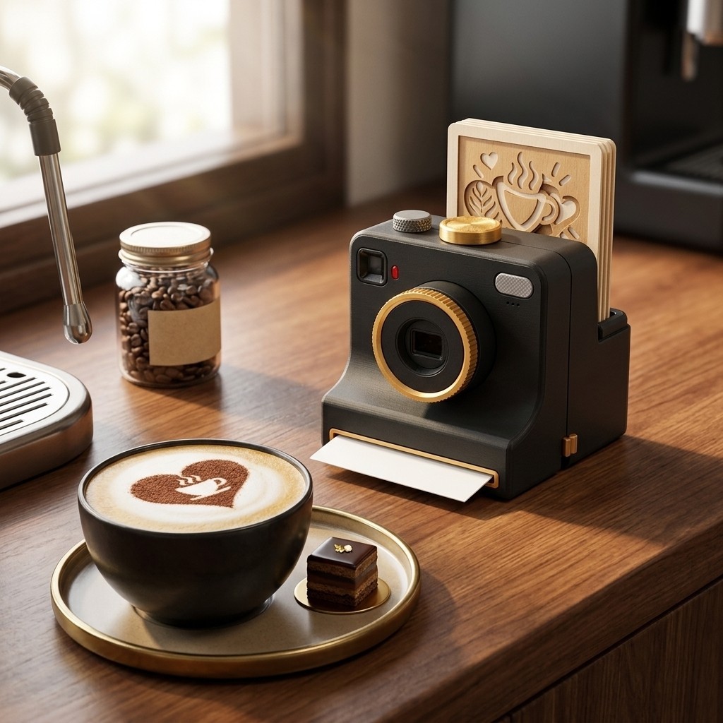 Impressora Manual Portátil De Pó De Café 3D Latte Art Maker Com 5 Cartões De Modelo Substituíveis Para Decoração De Sobr
