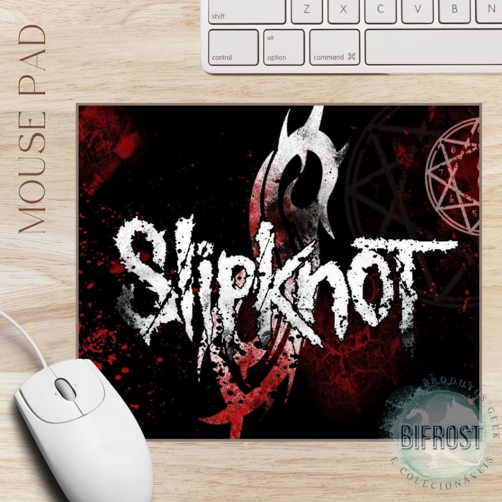 Mouse Pad Slipknot Groove Metal colécionavel Alternativo presente Geek bandas internacionais