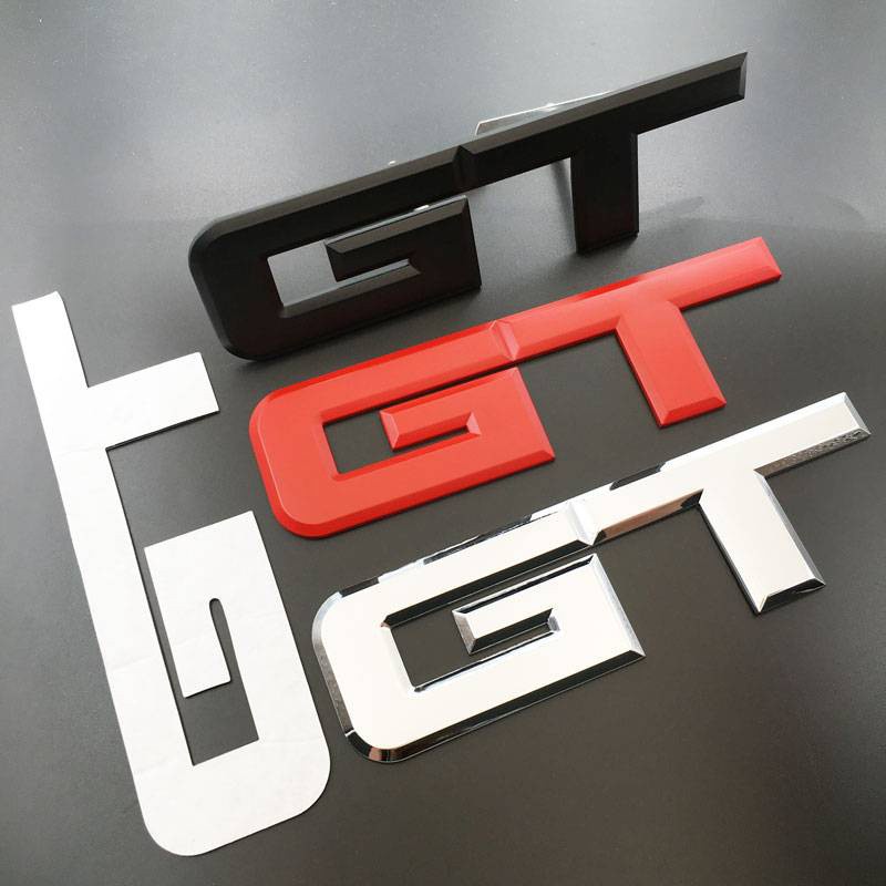 3D Metal Car Styling GT Emblema Adesivos Auto Chrome Grade Dianteira Decalque Para KIA BMW