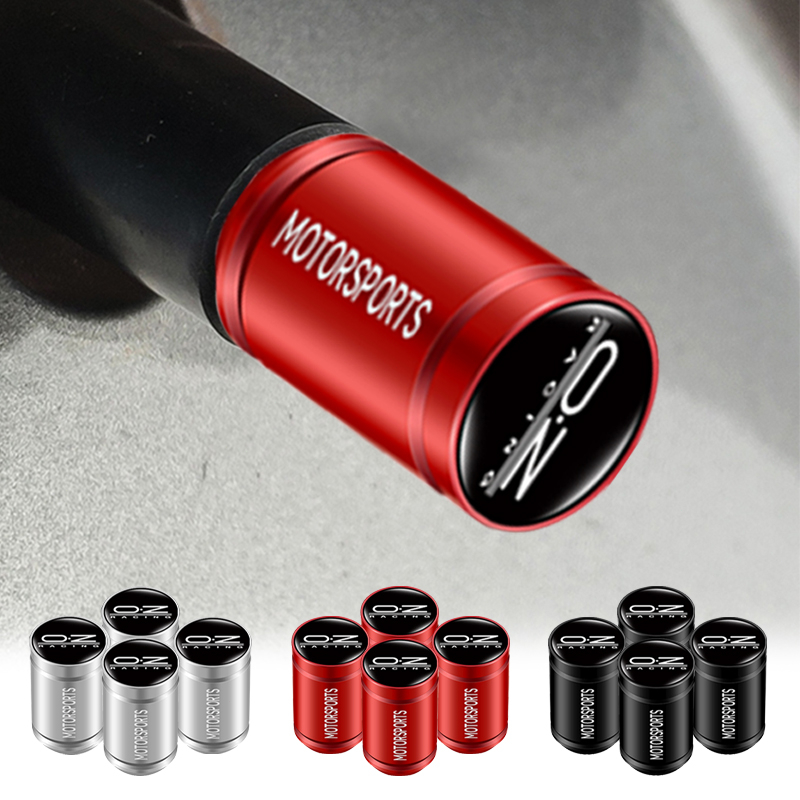 4pcs Creative Sport Styling Car Tire Air Cap Capa De Pneus Emblema De Alumínio Para Carro Tampa Do Núcleo Da Válvula Haste À Prova De Pó OZ