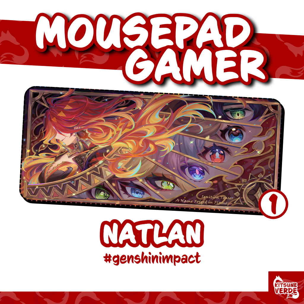 Mouse Pad Gamer - Natlan - Genshin Impact- 90x40 - 80x40 - 70x30 - 60x40 - 40x45 cm