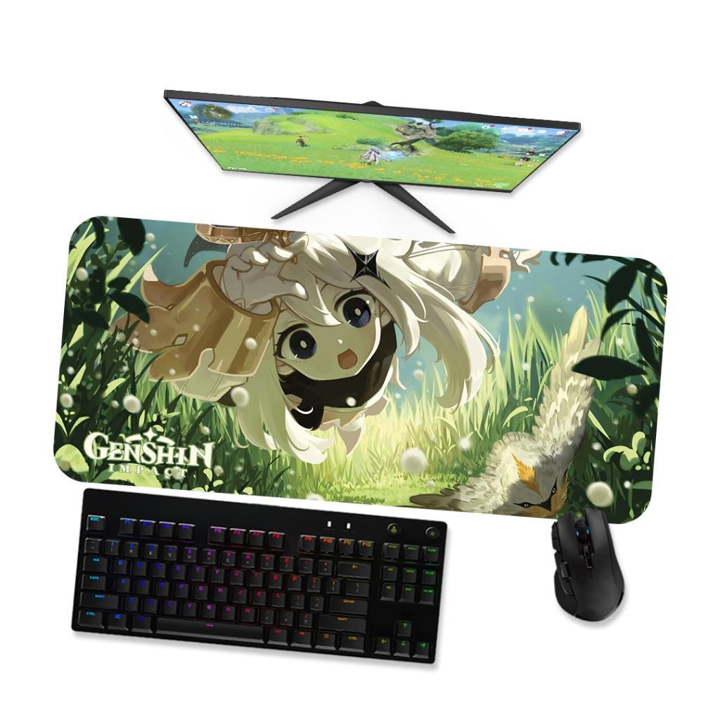 Mouse Pad Genshin Impact Paimon 2 Mousepad Gamer Grande 90x40 80x40 60x40 70x30 45x40