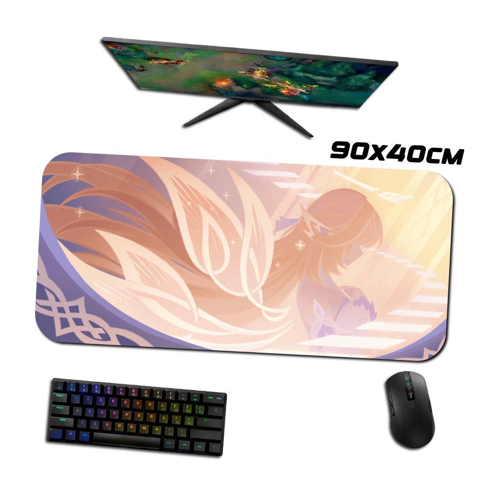 Mouse Pad Gamer - Namecard Nicole - Genshin Impact - 90x40 80x40 60x40 70x30 40x45 cm