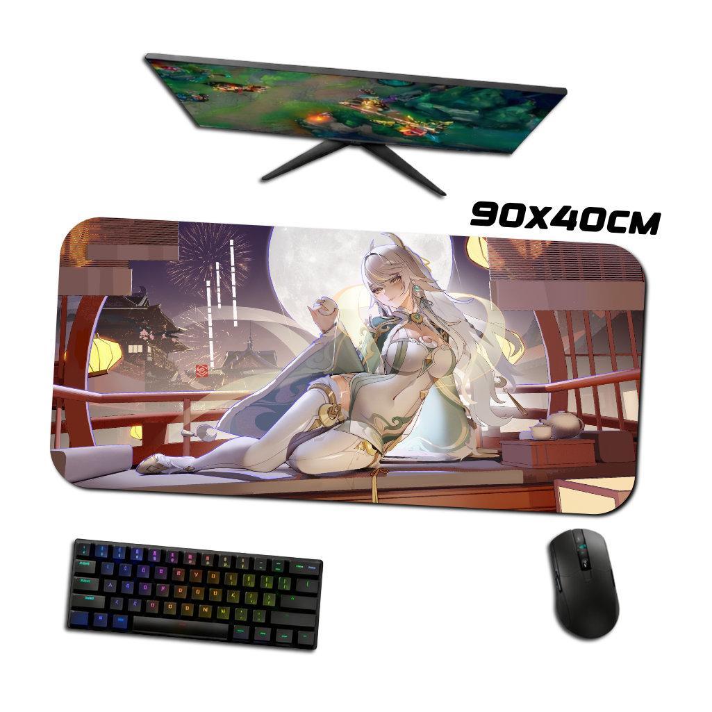 Mouse Pad Gamer - Zibai 5 - Genshin Impact - 90x40 80x40 60x40 70x30 40x45 cm