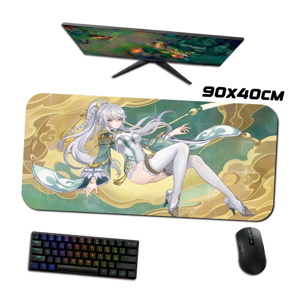 Mouse Pad Gamer - Zibai 1 - Genshin Impact - 90x40 80x40 60x40 70x30 40x45 cm
