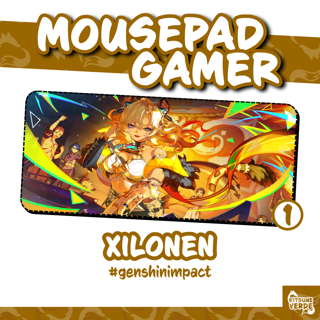 Mouse Pad Gamer - Xilonen - Genshin Impact- 90x40 - 80x40 - 70x30 - 60x40 - 40x45 cm