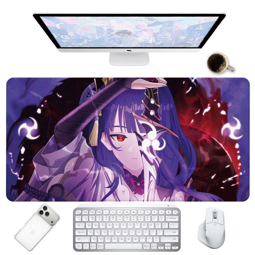 Mouse Pad Retangular Gamer Shogun Estampa Personalizada Jogo Impact Gen Acessório Teclado