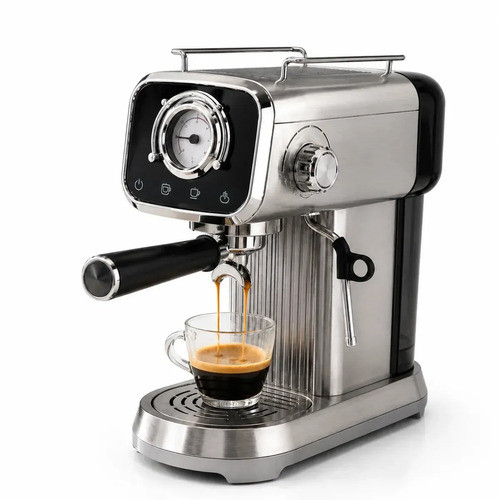 Cafeteira Espresso 20 Bar Aço Inox Cappuccino Café Capsulas Prateado 127v