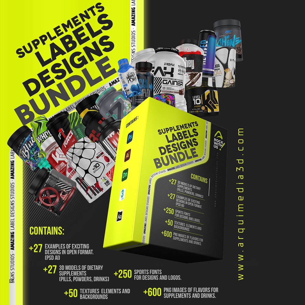 Supplement label design Bundle