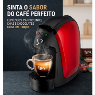 Cafeteira Espressos e Multibebidas TRES Corações Mimo Vermelha - Prática e Rápida