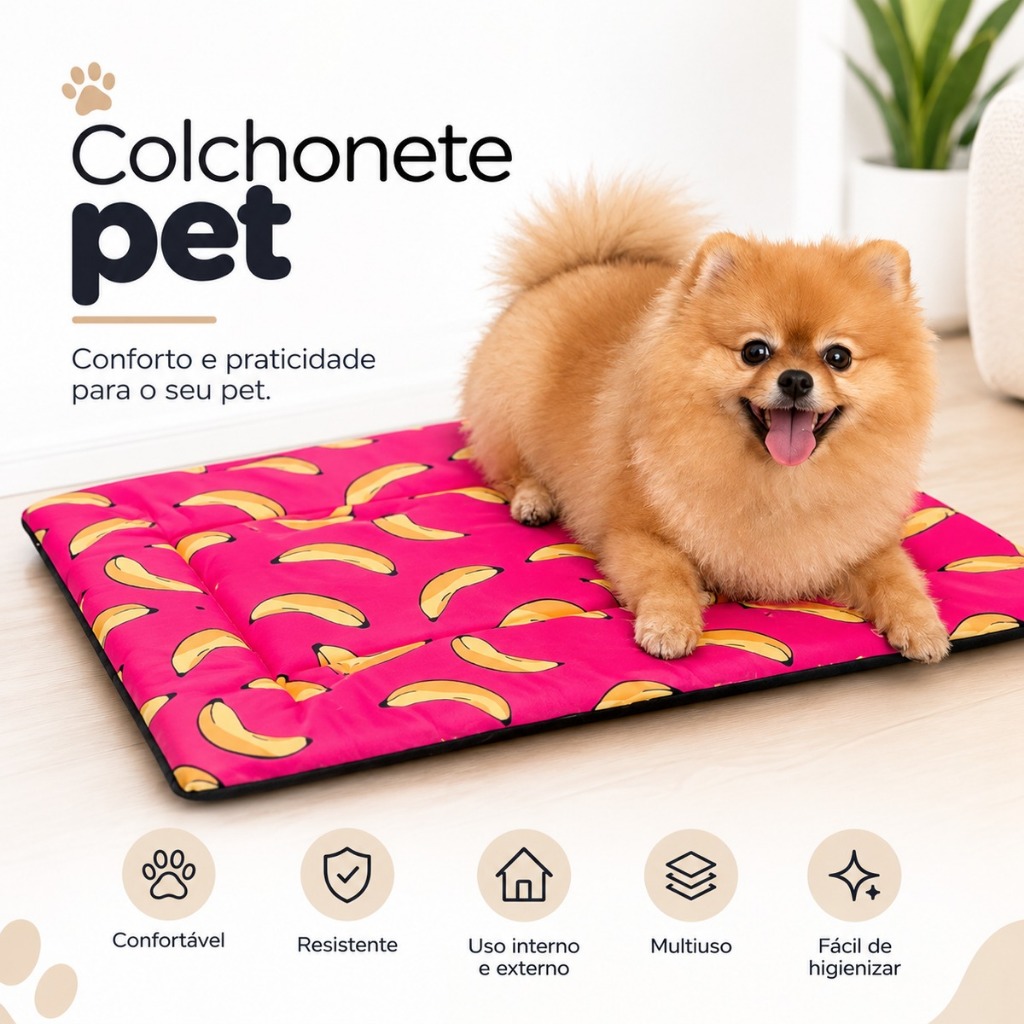 Colchonete Caminha Pet sem zíper Gato Cat Dog Cão Cachorro Coelho TAMANHO ÚNICO