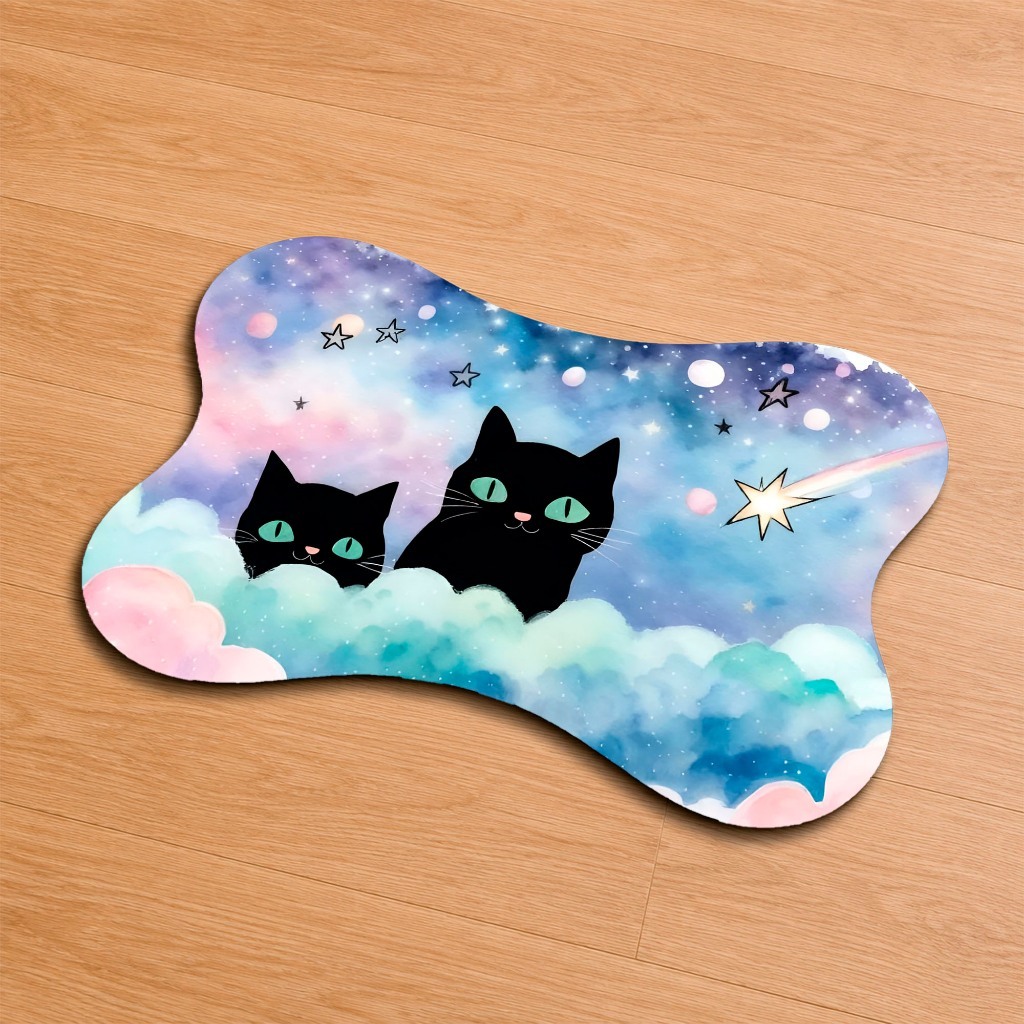 Tapete Pet Estampado para Comedouro cats fofinhos gatos novidades