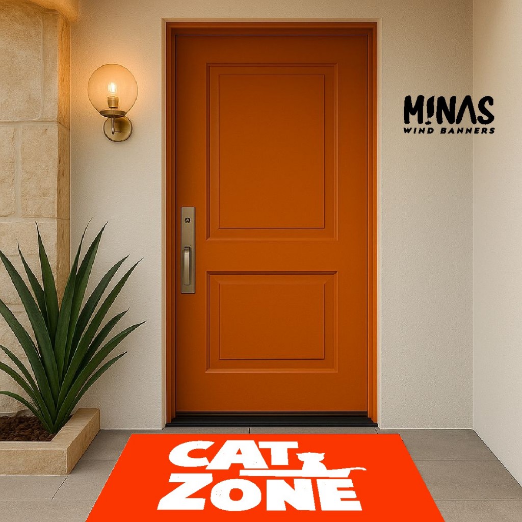 Capacho Emborrachado Antiderrapante Modelo Cat Zone Limpeza Fácil