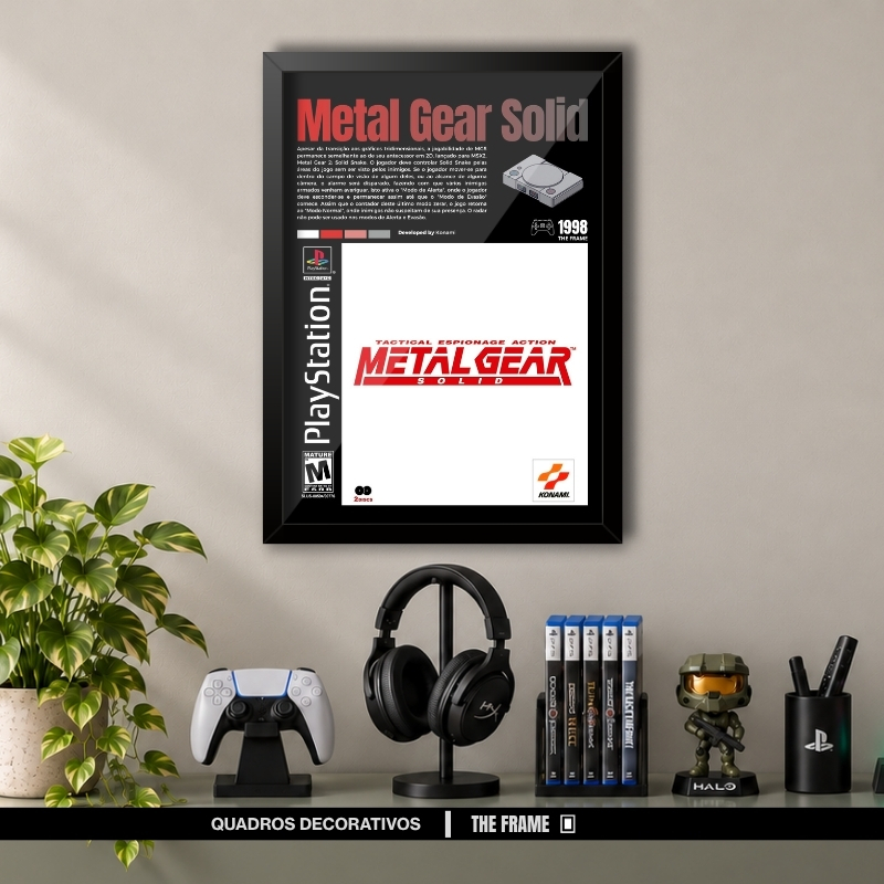 Quadro Decorativo A4/A3 Jogo Metal Gear Solid Playstation