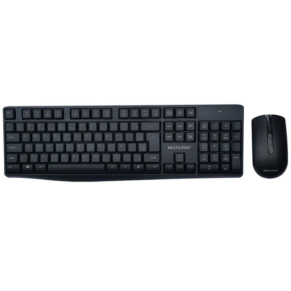 Kit Combo Teclado e Mouse Multimídia USB sem Fio TC270 - Multilaser