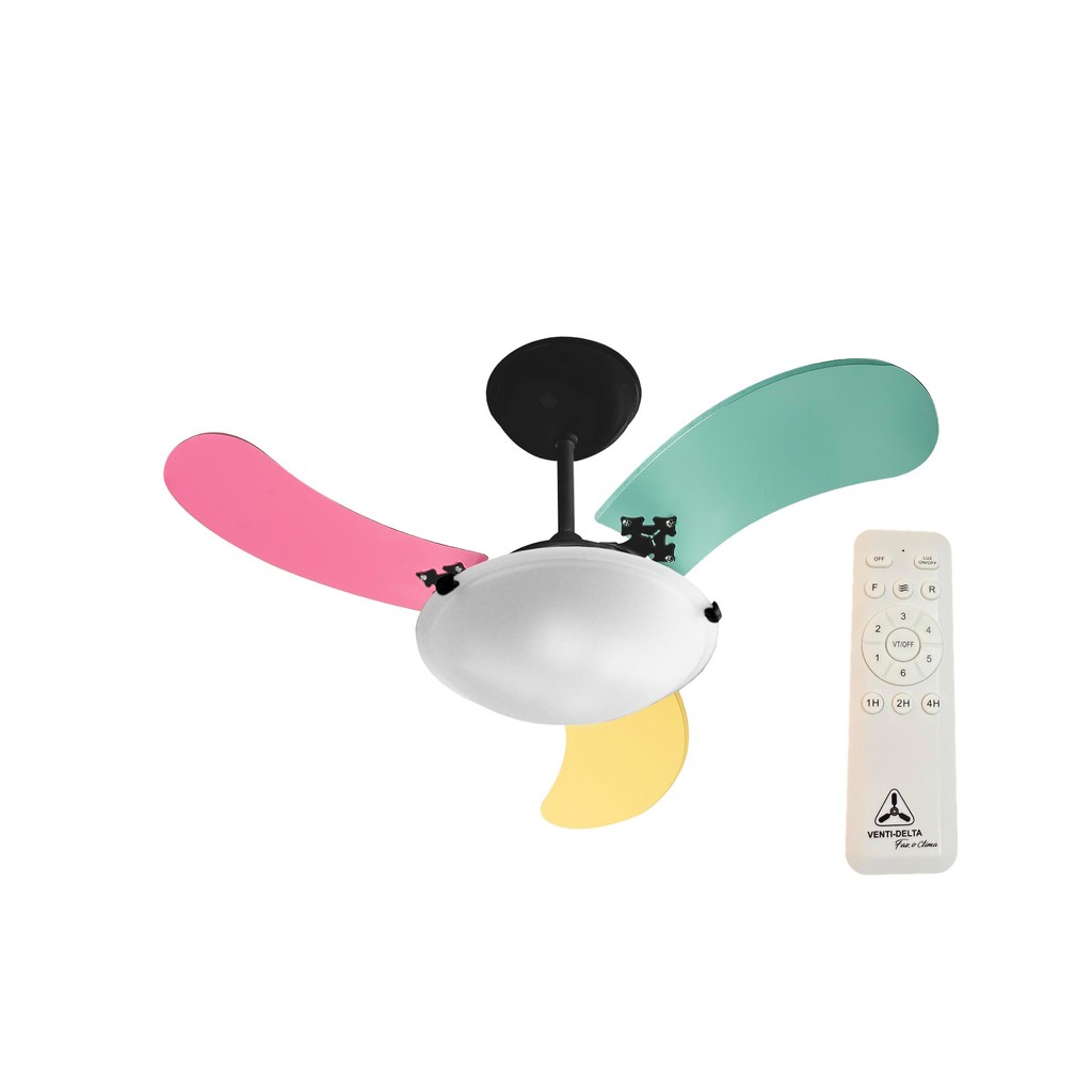 Ventilador de Teto Venti-Delta Inverter Space Preto 3 Pás Feminino Bivolt