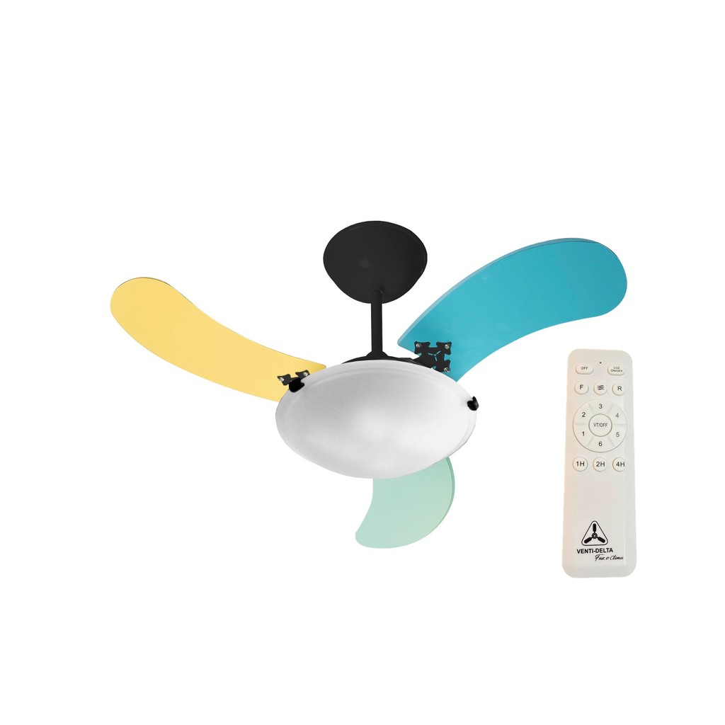 Ventilador de Teto Venti-Delta Inverter Space Preto 3 Pás Masculino Bivolt