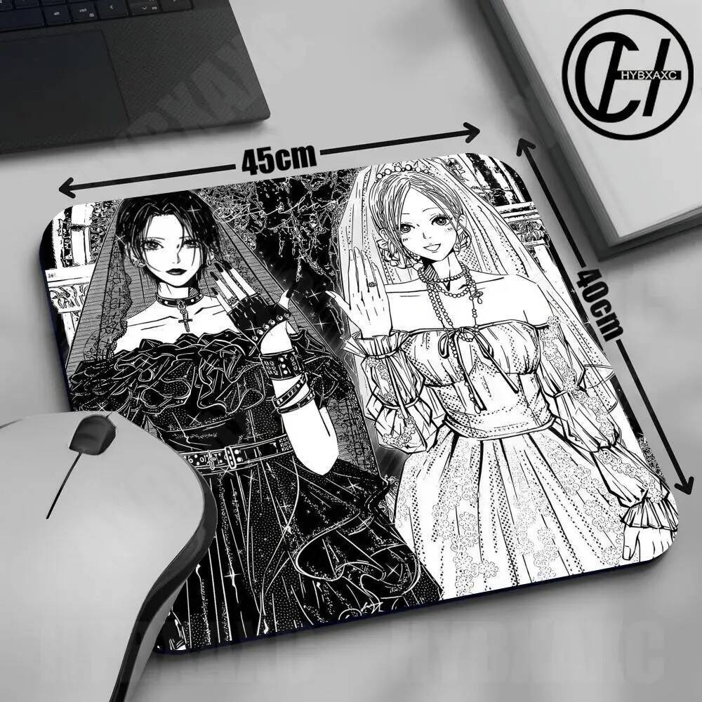 Pedras Pretas Anime Menina N-Nana Mouse Pad Vários Tamanhos Grande Quadrado Computador Escritório Jogo Tapetes De Mesa D
