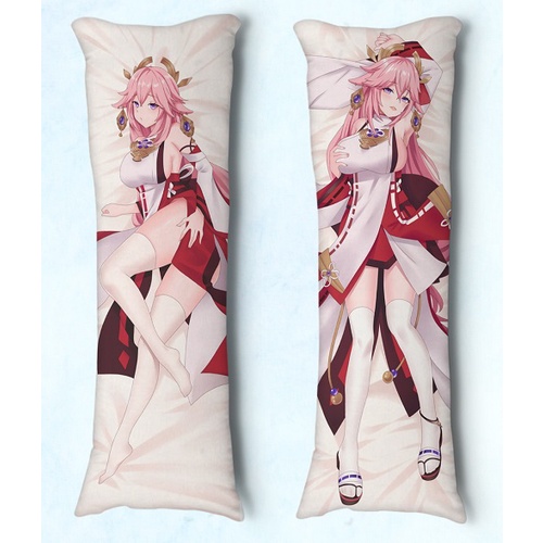 Fronha dakimakura Genshin Impact Yaemiko 02 Vários Tamanhos