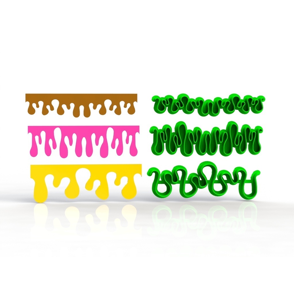Cortador Kit Estilo Drip Cake Calda Melado Mel Babado
