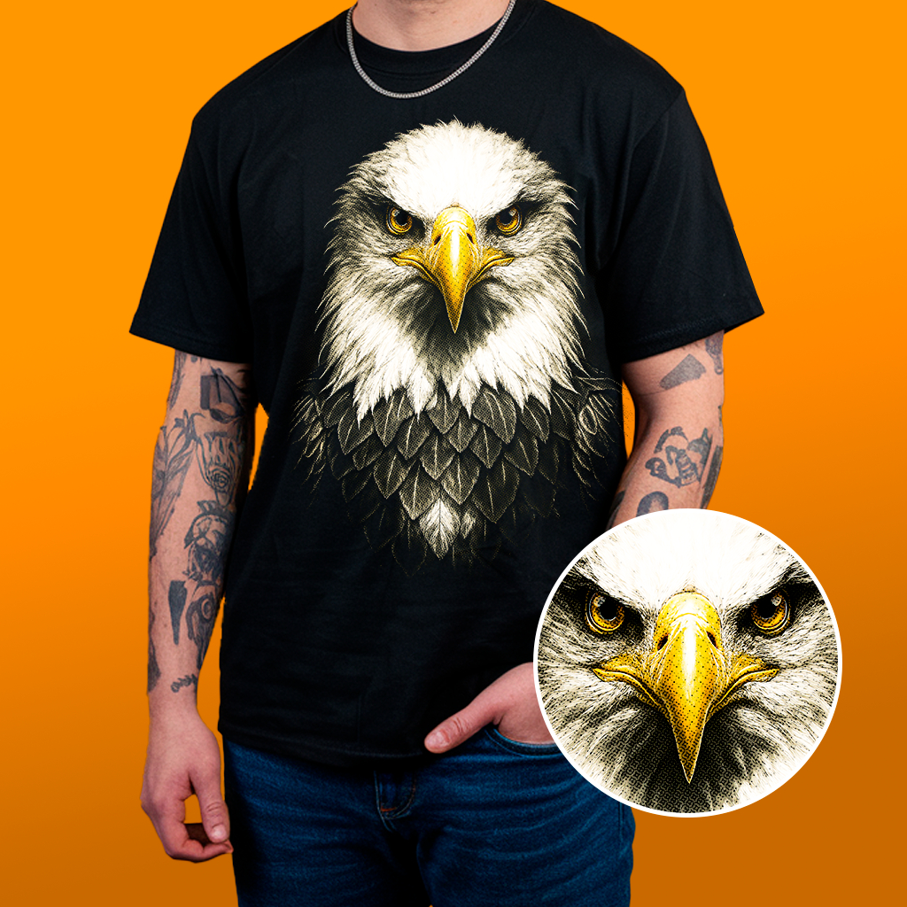 Camiseta EAGLE - Estampa Reticulada Algodão 30.1