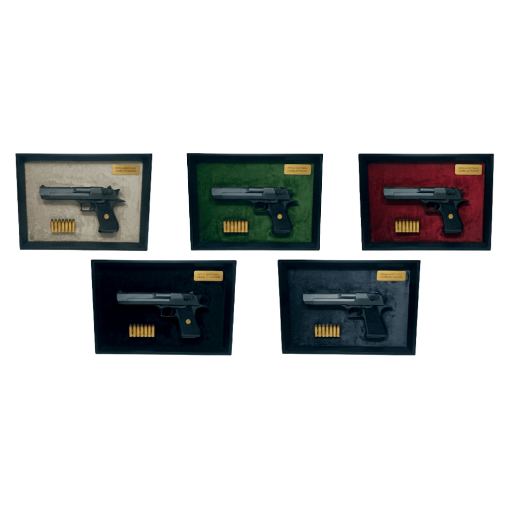 Quadro Decorativo Alto Relevo Desert Eagle .357 Magnum - Feito em Resina - Decoração Moderna
