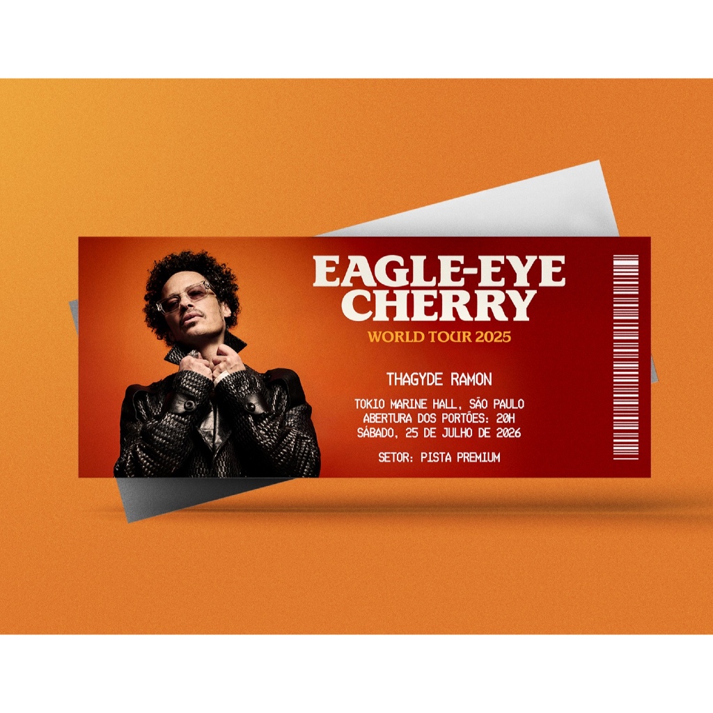 Ingresso Holográfico Personalizado Eagle-Eye Cherry - World Tour 2026