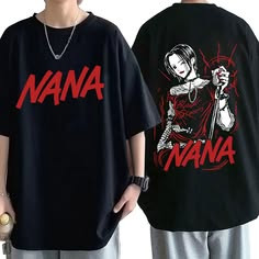 Camiseta Masculina Estampa Anime Nana Personagem Moderna Confortável Estilosa Tendência