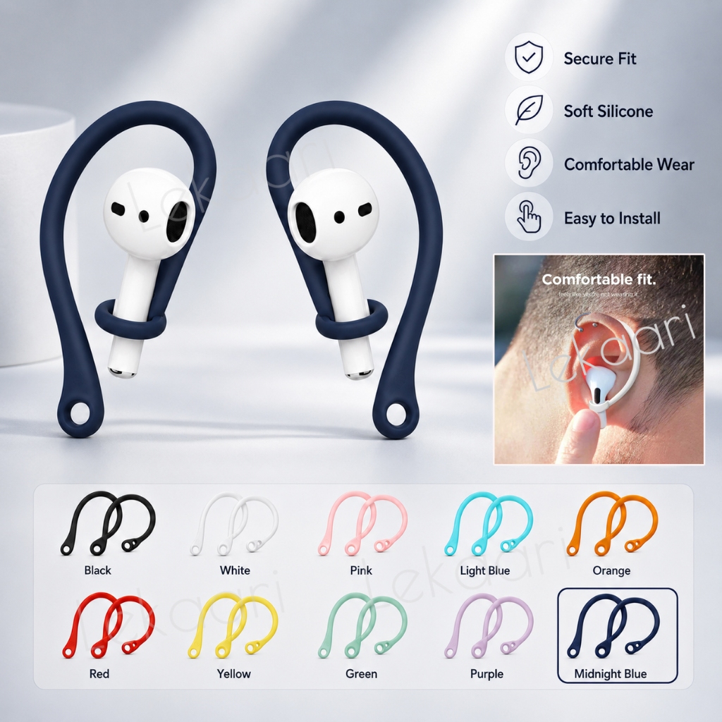 Ganchos De Ouvido Universais Para Airpods Pro 5 4 3 2 1 Fones Anti-Perdido Titular Protetor De Gancho