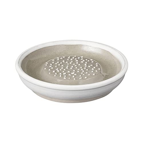 &NE Iwami Ware Grater Small Size Haretoke × Motoshige White Diameter 10cm × Height 2cm Grater Made in Japan Ceramic One-