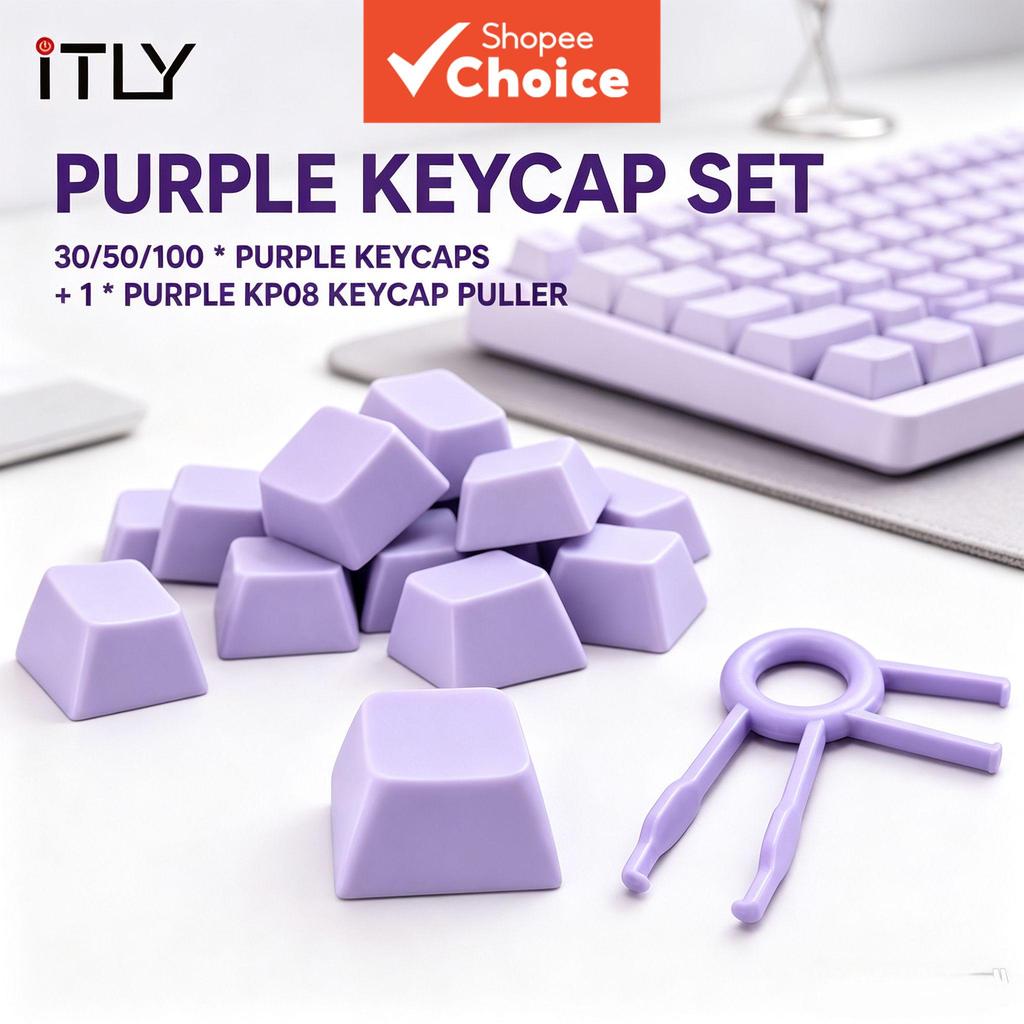 Teclas de Reposição Macaron para Teclado Mecânico com Interruptores Cherry MX, Gateron ou Kailh - 30/50/100 Unidades -