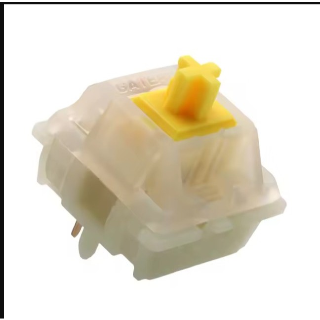 Switch Gateron Milky Yellow Pro Linear Switches - Interruptores de teclado mecânico MX de 5 pinos
