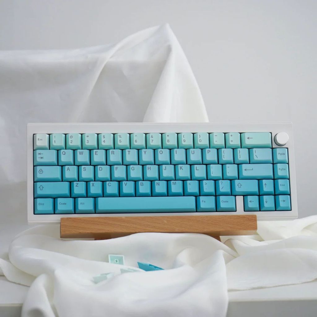 Teclas Gradientes Ciano PBT Dye-sub Cherry Profile Keycap Keycaps Personalizados Compatíveis Com Interruptores Gateron M
