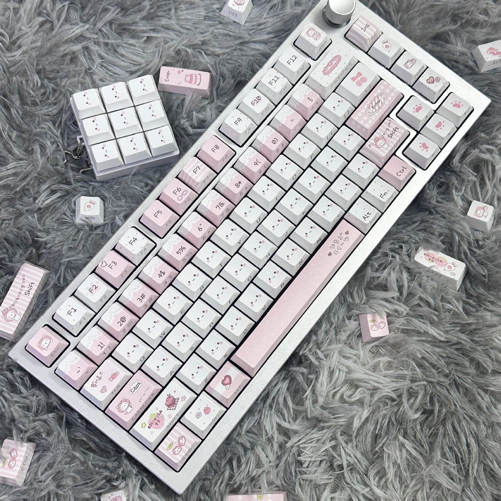 Keycaps De Morango PBT Dye-sub Cherry Profile Keycap Personalizados Compatíveis Com Interruptores Gateron MX