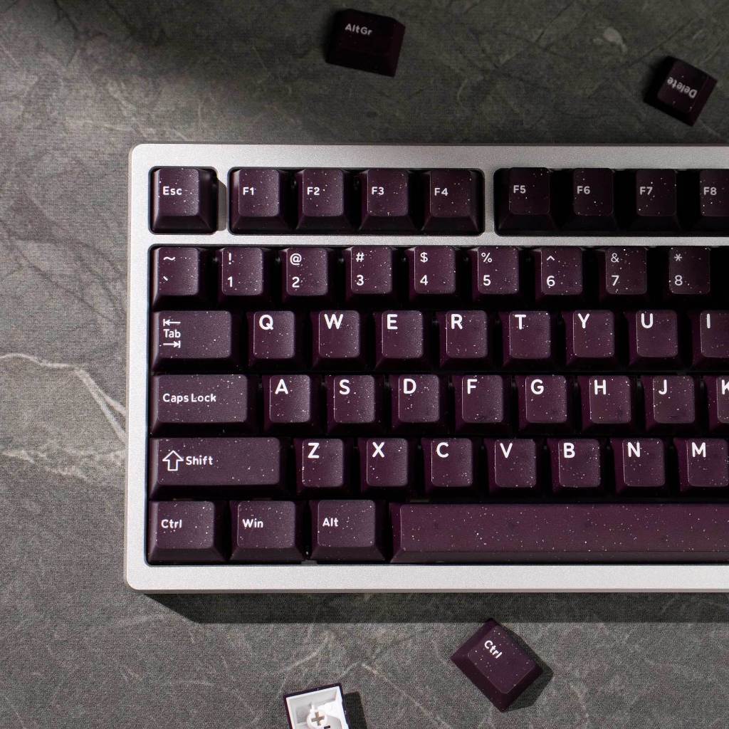 Roxo Glitter Keycaps ABS Duplo Tiro Cereja Perfil Keycap Personalizado Compatível Com Interruptores Gateron MX
