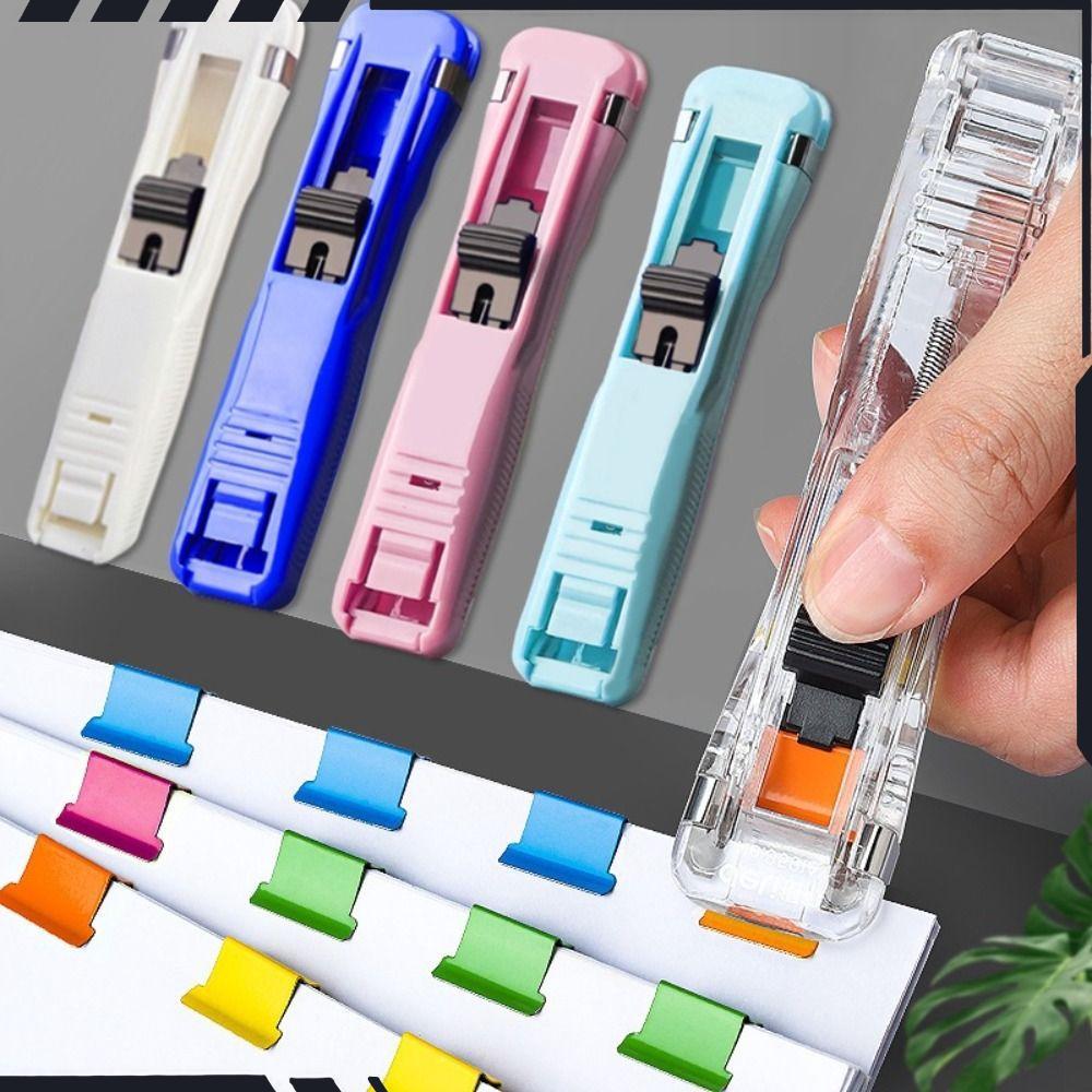 Empurrador De Clipe , Braçadeira De Pressão Manual De Metal , De Ligação De Papel Sem Rastros Reutilizável Simples , Esc