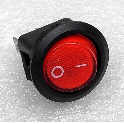 10x Botão Tictac Led Liga/Desliga 125v/250v Chave Gangorra vermelho
