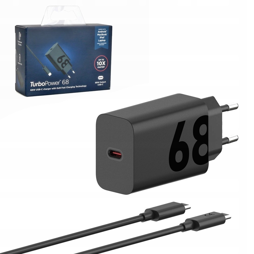 Carregador Rápido 68W USB-C Dual Port Tipo C Para Android