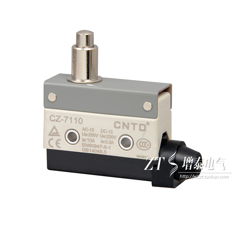 CNTD Changde Micro Switch CZ-7110 Limit Stroke Switch Botão de coluna reta à prova d'água com reinicialização automática