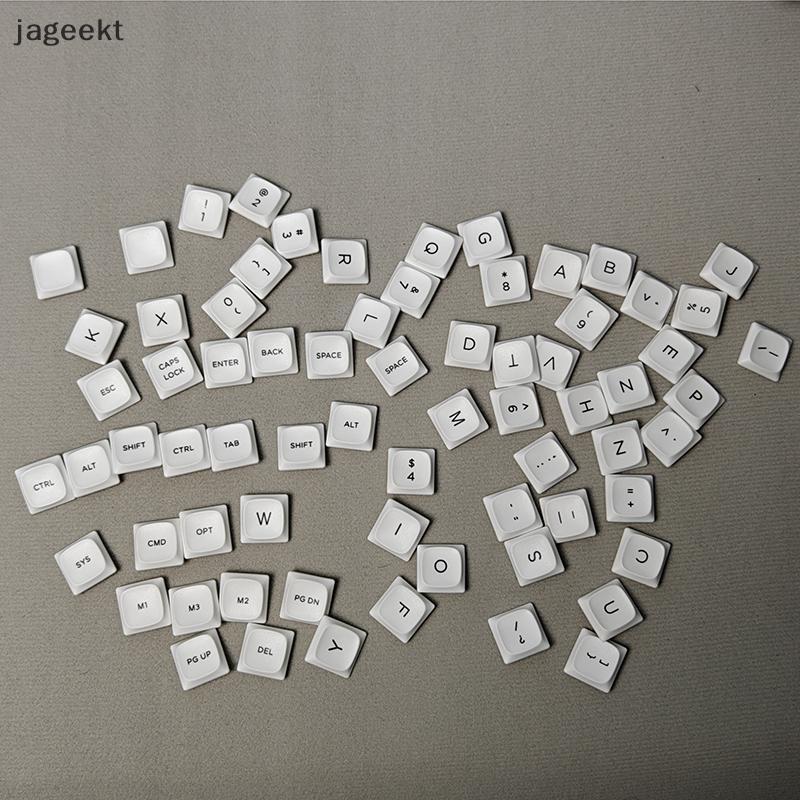[jageekt] 70 Teclas Chocfox CFX Branco Transparente Baixo Perfil PBT Para Kailh Choc V1 Teclado Mecânico Ultrafino 1u Ke