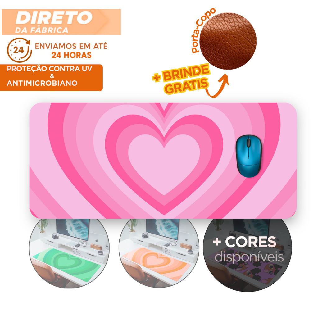 Mousepad Meninas Super Poderosas 80x30 CM Powerpuff Girls Mouse Pad Grande RGB