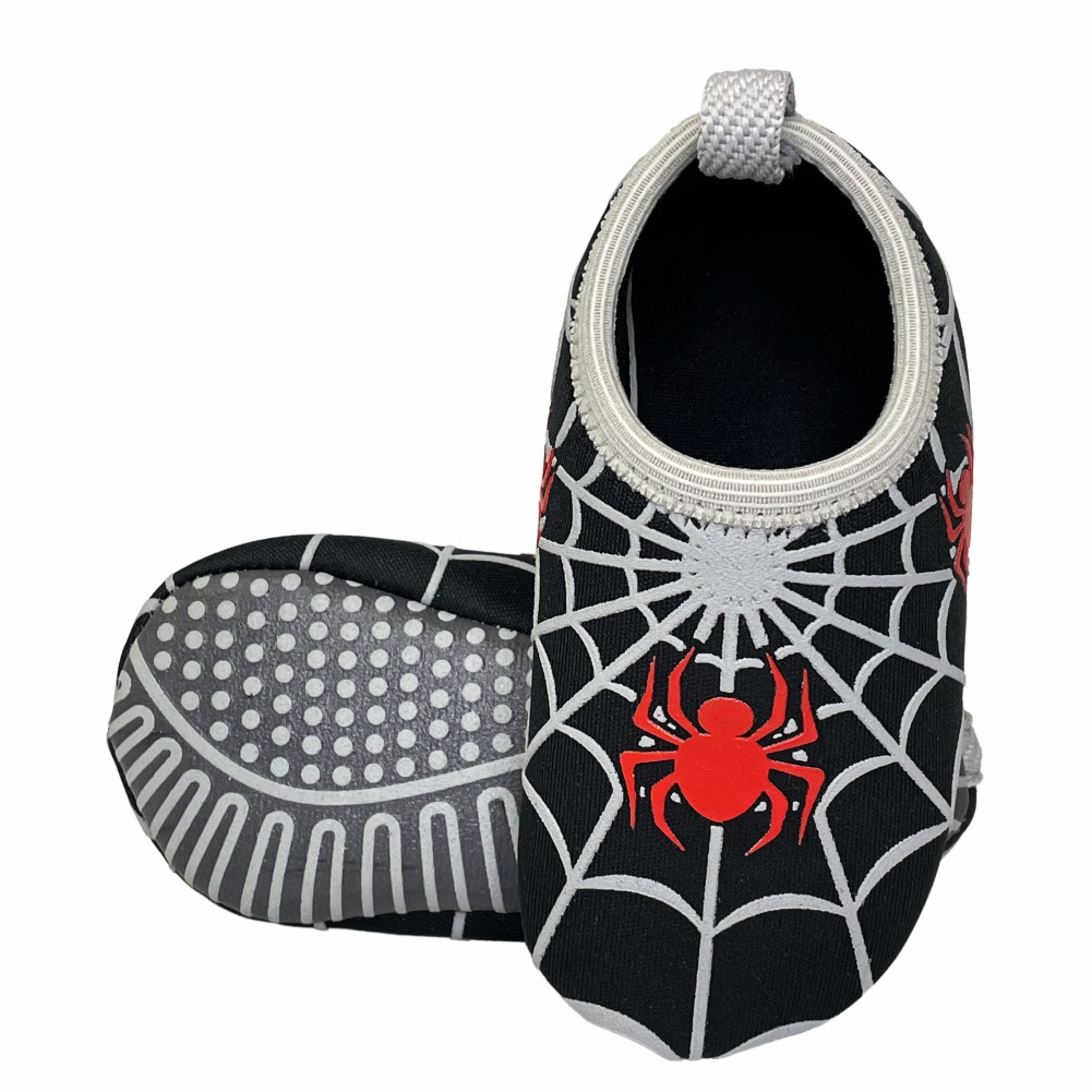 Sapatilha Antiderrapante Infantil Meia Menino Confortável Macia Calce Fácil Aranha Magicc S107