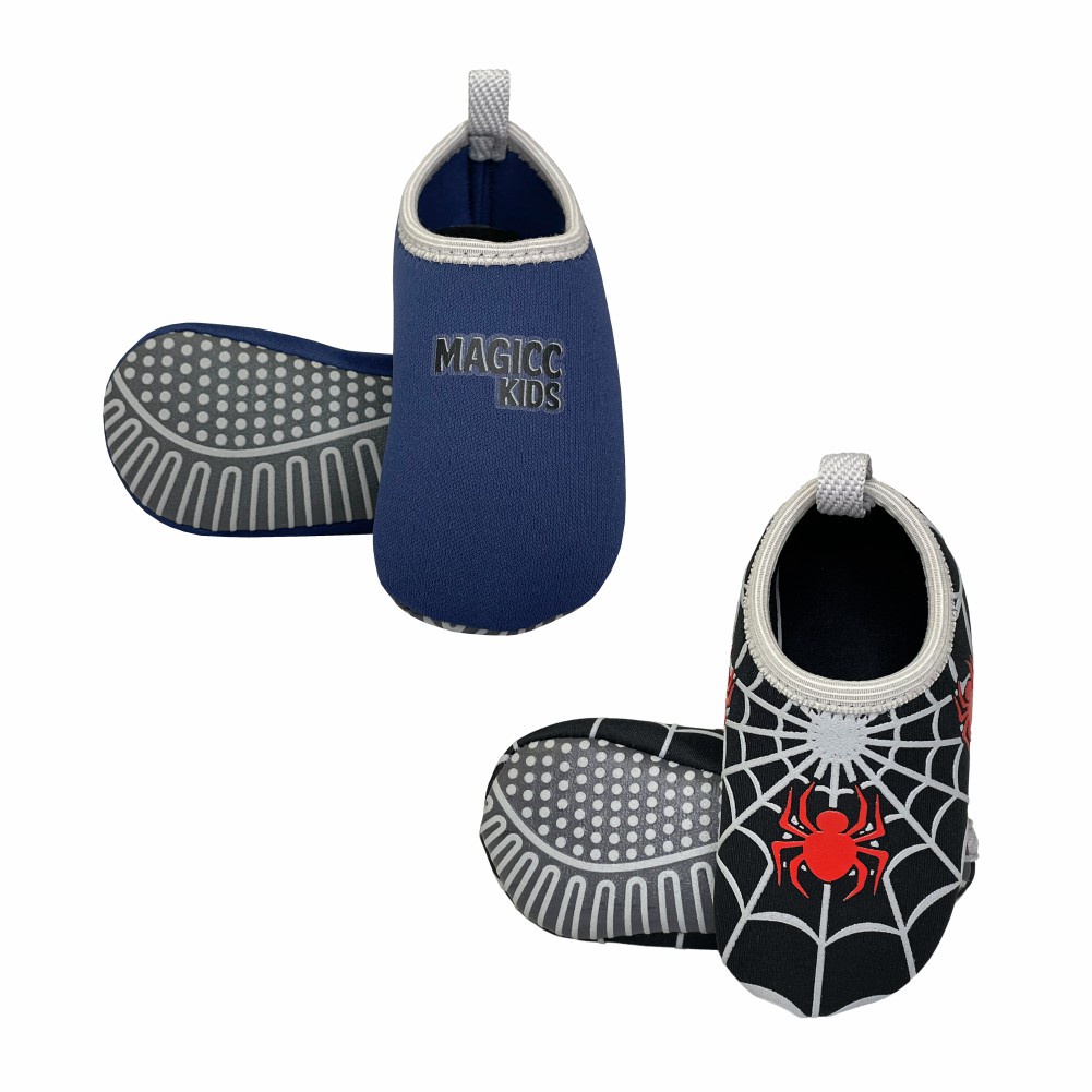 Kit Infantil Sapatilha Menino Antiderrapante Macia Meia Conforto Calce Fácil Magicc S102/S107