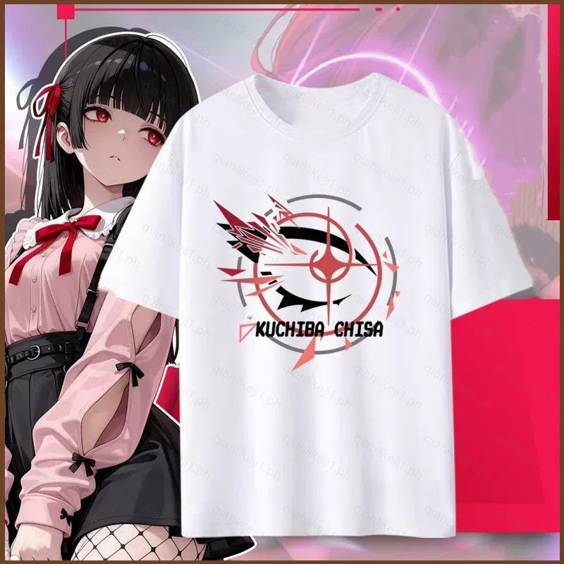 QL1 Wuthering Waves CHISA Jogo cartoon Camiseta Verão Manga Curta top