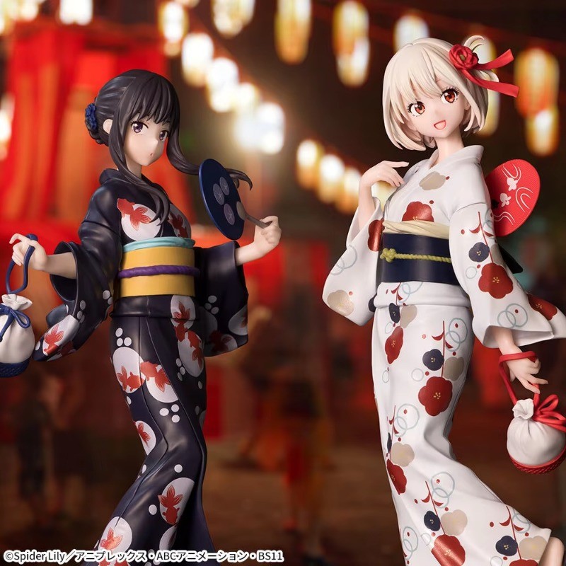 20cm Lycoris Recoi Anime Figura Nishikigi Chisa Inoue Takina Figuras De Ação PVC Modelo Colecionável Brinquedos Presente
